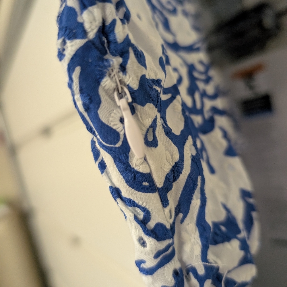 ZARA BLUE OPENWORK EMBROIDERY EMBROIDERED MIDI DRESS BUTTONS M,L,XL 3077/615 - Picture 17 of 17